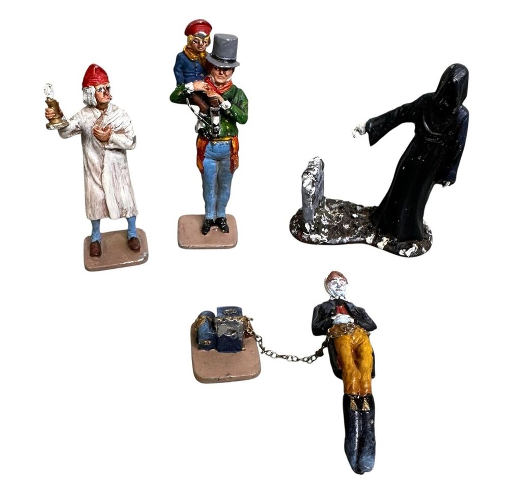 Scrooge Risley Miniature Metal Figures Christmas Vintage